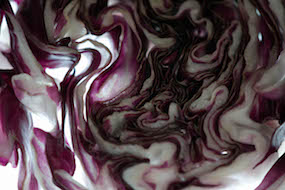 Closeup of red cabbage.